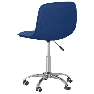 vidaXL drejelig kontorstol stof blå