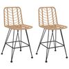 vidaXL barstole 2 stk. 45x56x103,5 cm polyrattan og st&aring;l