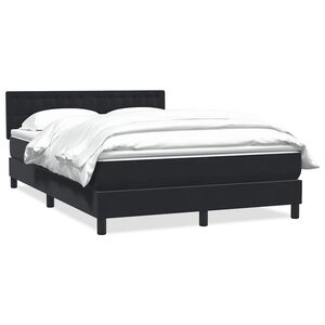 vidaXL kontinentalseng med madras 160x210 cm fl&oslash;jl sort
