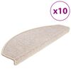 vidaXL trappem&aring;tter 10 stk. 65x24x4 cm taupe halvrund store