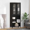 vidaXL Highboard Sort eg 69,5 x 34 x 180 cm Konstrueret tr&aelig;