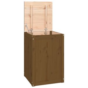 vidaXL vasket&oslash;jskurv 44x44x66 cm massivt fyrretr&aelig; gyldenbrun