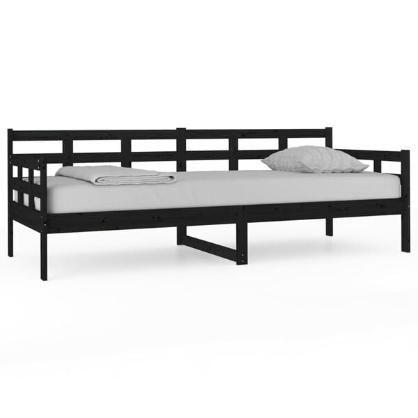 vidaXL daybed 80x200 cm massivt fyrretr&aelig; sort