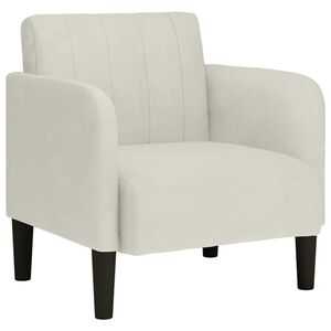 vidaXL sofastol med arml&aelig;n 54 cm fl&oslash;jl cremefarvet