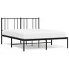 vidaXL sengeramme med sengegavl 140x190 cm metal sort