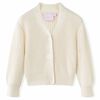 Strikket cardigan til b&oslash;rn str. 104 strik snehvid