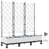 vidaXL Havekrukke med vanding og hjul 3 stk. Hvid 120 x 40 x 132 cm PP