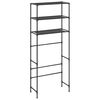 vidaXL opbevaringsstativ med 3 hylder 69x28x169 sort
