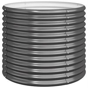 vidaXL plantekrukke 80x80x68 cm galvaniseret st&aring;l antracitgr&aring;