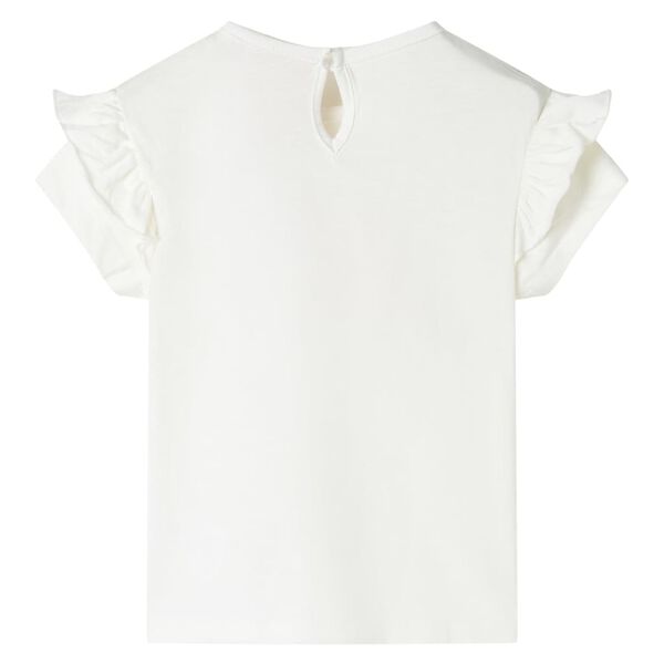 T-shirt til b&oslash;rn str. 104 ecrufarvet