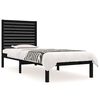 vidaXL sengeramme 75x190 cm Small Single massivt tr&aelig; sort