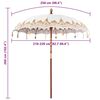 vidaXL Balinesisk Parasol Creme 215 x 215 x 260 cm