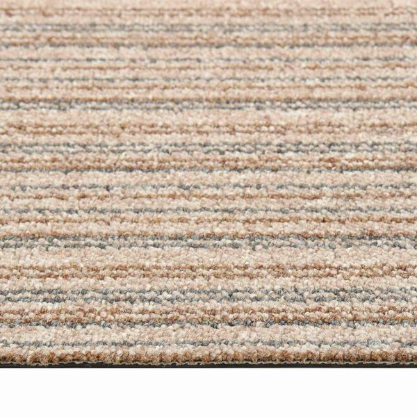 vidaXL T&aelig;ppe 20 pcs Stribet beige 50 x 50 cm 100% Polypropylen