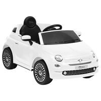 vidaXL elektrisk bil til børn Fiat 500 hvid