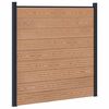 vidaXL Hegnss&aelig;t 180 x 186 cm WPC og Aluminium Brun