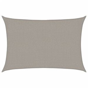 vidaXL solsejl 2x3 m 160 g/m&sup2; HDPE rektangul&aelig;r lysegr&aring;