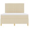 vidaXL Box spring seng med madras Creme 140 x 190 cm Stof