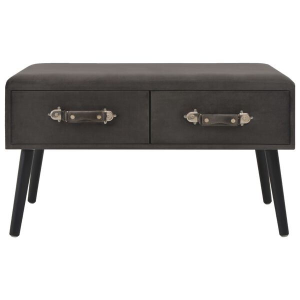 vidaXL b&aelig;nk med skuffer 80 cm gr&aring; fl&oslash;jl