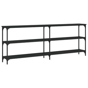 vidaXL konsolbord 200x29x75 cm konstrueret træ sort