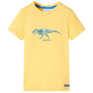 T-shirt til b&oslash;rn str. 104 okkergul