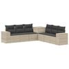 vidaXL Sofa S&aelig;t 7 stk. Lysegr&aring; og m&oslash;rkegr&aring; Poly Rattan og St&aring;l