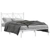 vidaXL sengeramme med sengegavl 120x200 cm metal hvid