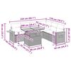 vidaXL sofaes&aelig;t til haven 7 dele med hynder polyrattan akacietr&aelig; gr&aring;