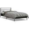 vidaXL sengeramme 90x190 cm konstrueret tr&aelig; og metal sort