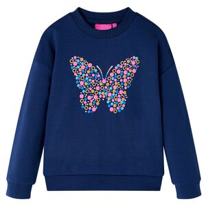 vidaXL Sweatshirt til b&oslash;rn str. 104 marinebl&aring;