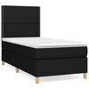 vidaXL kontinentalseng med madras 80x200 cm stof sort