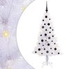 vidaXL Kunstigt juletr&aelig; med 150 LED'er Hvid 150 cm PVC og St&aring;l