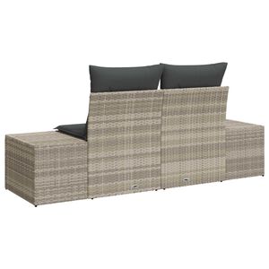 vidaXL Havem&oslash;belsofa med pude Gr&aring; 184 x 62 x 69 cm polyrattan