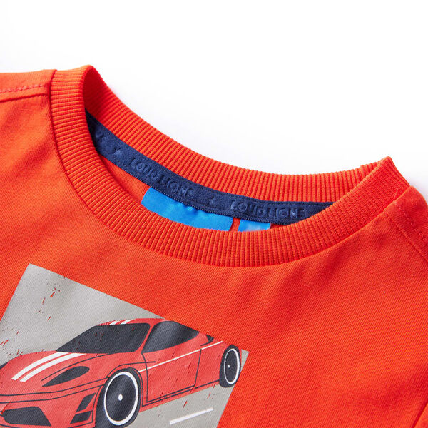 Lang&aelig;rmet T-shirt til b&oslash;rn str. 92 cm orange