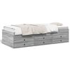 vidaXL daybed med skuffer uden madras 100x200 cm gr&aring; sonoma-eg
