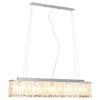 vidaXL loftslampe med krystalperler 104 cm E14 s&oslash;lvfarvet