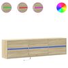 vidaXL v&aelig;gh&aelig;ngt tv-bord med LED 180x31x45 cm sonoma-eg
