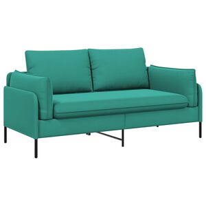 vidaXL 2-personers sofa 2-personers Turkis 188 x 81 x 89 cm Fl&oslash;jl