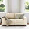 vidaXL 2-personers sofa 160x77x82 cm stof cremefarvet