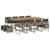 vidaXL spisebordss&aelig;t til haven 13 dele med hynder polyrattan gr&aring;