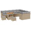 vidaXL Havesofa S&aelig;t 12 pcs Beige polyrattan