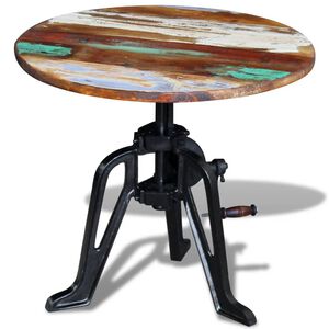 vidaXL sidebord 60x(42-63) cm massivt genbrugstr&aelig; st&oslash;bejern