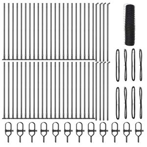 vidaXL Hegnsp&aelig;l Gr&aring; 100 x 0,5 m (36 mm mesh) St&aring;l og PVC