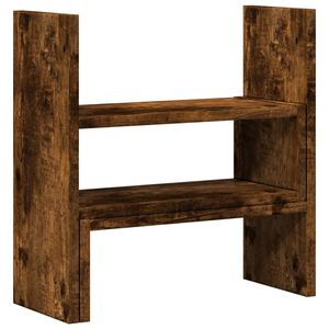 vidaXL hylde til skrivebord 40x17x41 cm konstrueret tr&aelig; r&oslash;get eg