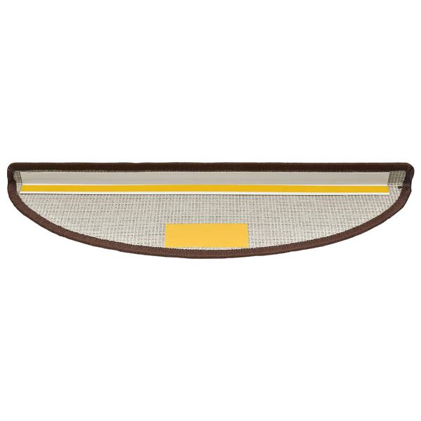 vidaXL trappem&aring;tter 30 stk. 56x17x3 cm kaffebrune halvrund