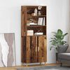 vidaXL Highboard Gammelt tr&aelig; 69,5 x 32,5 x 180 cm Konstrueret tr&aelig;