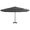 vidaXL udend&oslash;rs parasol med aluminiumsstang 500 cm antracitgr&aring;
