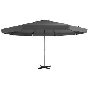 vidaXL udend&oslash;rs parasol med aluminiumsstang 500 cm antracitgr&aring;