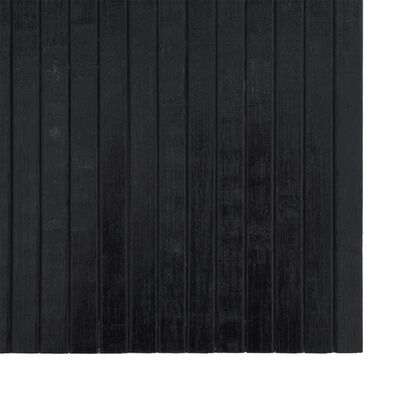 vidaXL gulvtæppe 70x200 cm rektangulær bambus sort