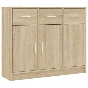 vidaXL sk&aelig;nk 91x28x75 cm konstrueret tr&aelig; sonoma-eg