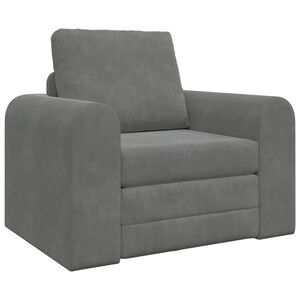 vidaXL Sovesofa M&oslash;rkegr&aring; 98 x 71 x 83 cm Fl&oslash;jl
